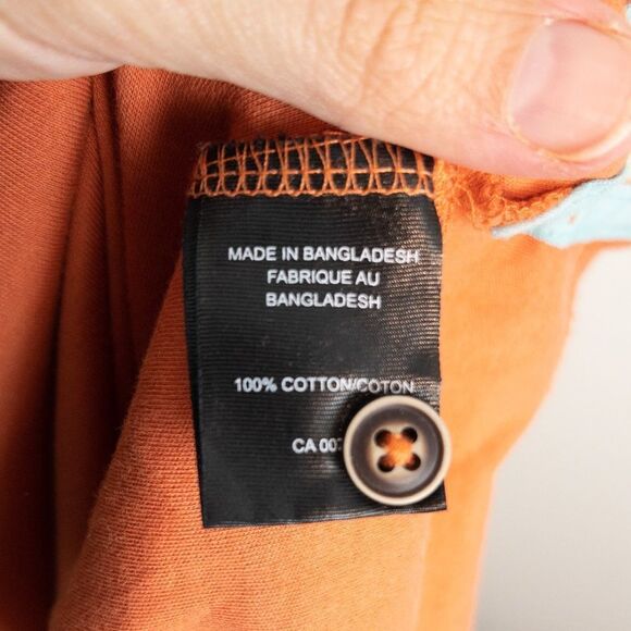 Daniel Hechter Mens Size XL Short Sleeve Polo Shirt Orange Leaf Motif Golf - Picture 4 of 7